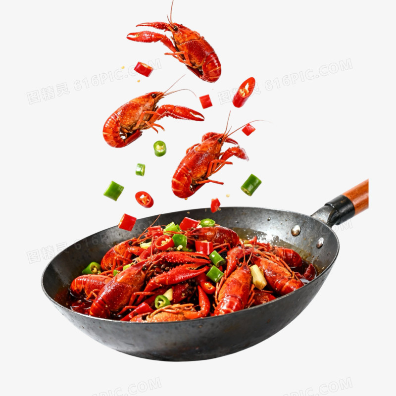 商业摄影食物小龙虾食材免抠元素