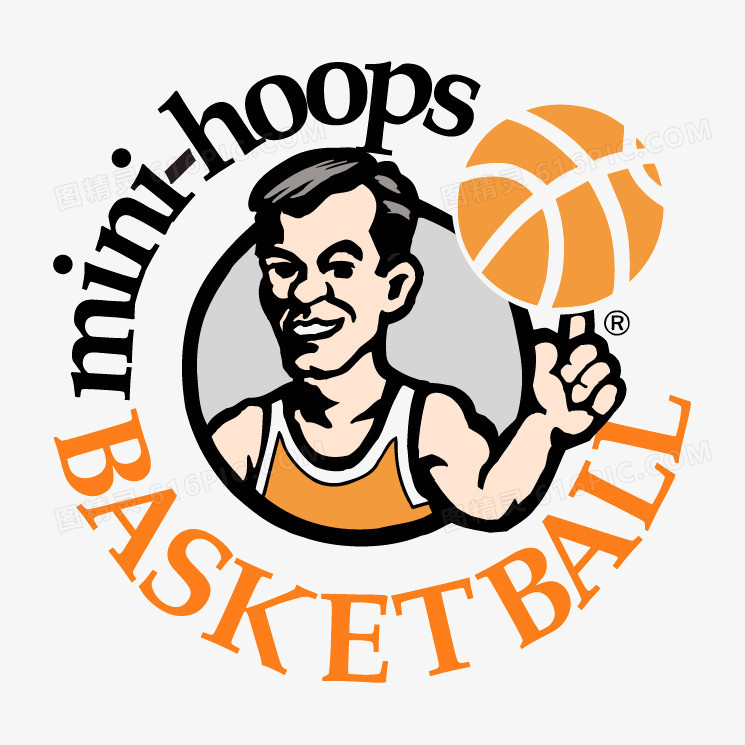 卡通篮球运动员logo
