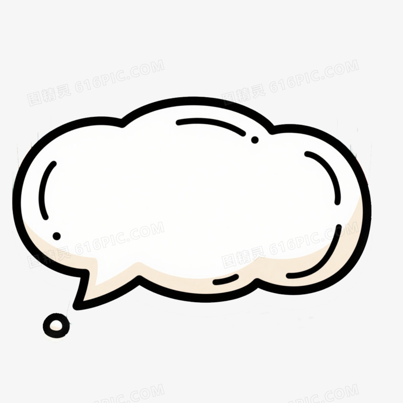气泡框手绘卡通免抠元素