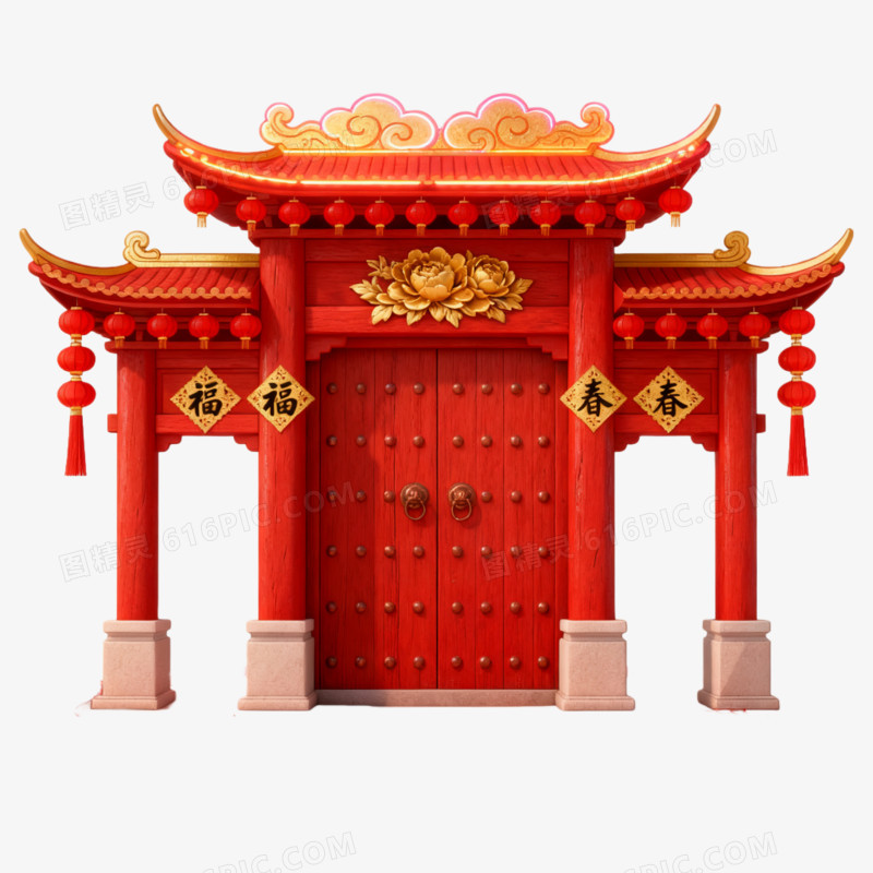 牌坊建筑免抠元素