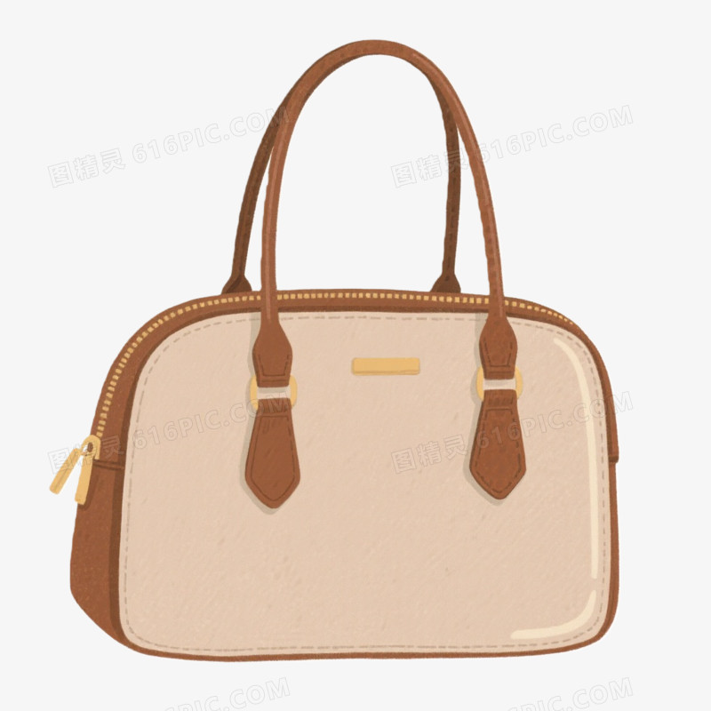 手绘插画风格手提包免抠元素