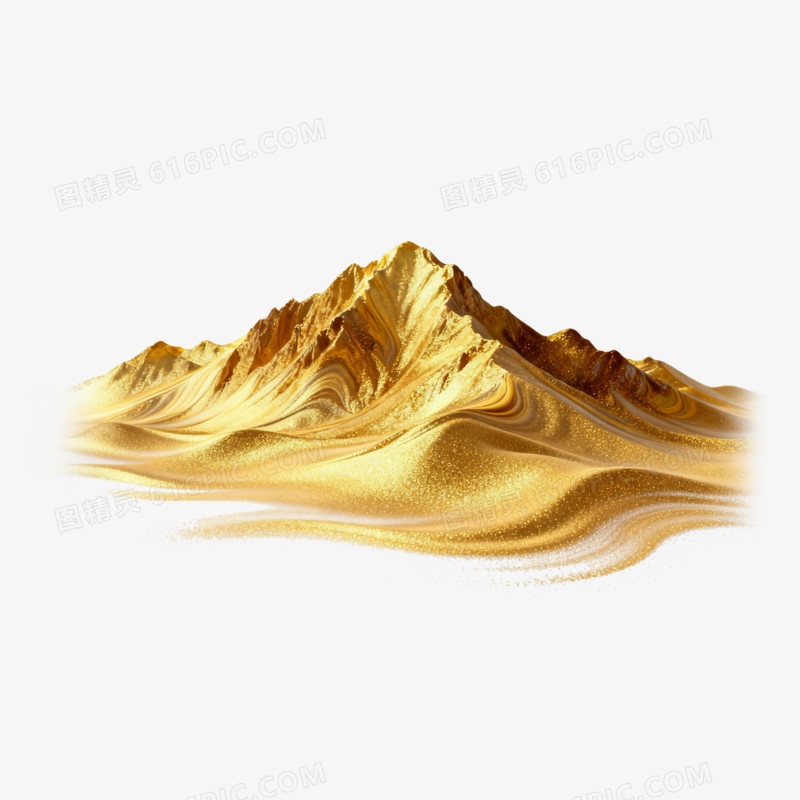 国潮风格山脉免抠元素