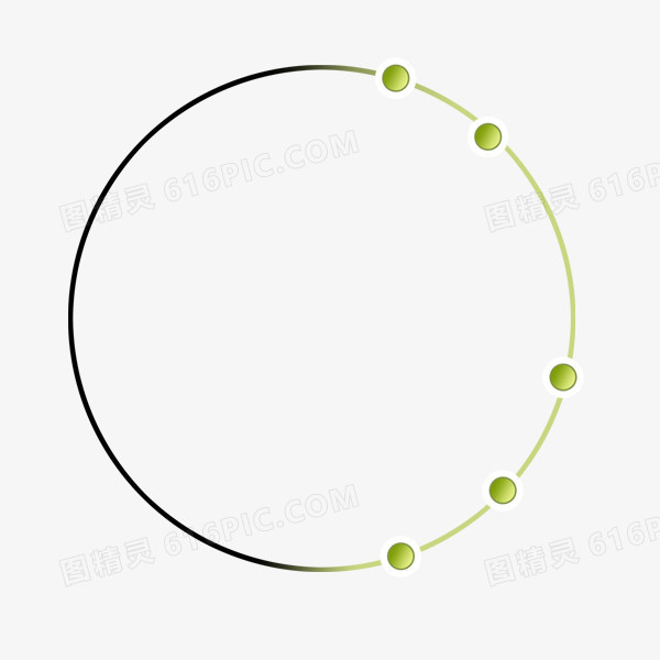 一半黑色一般绿色的圆环