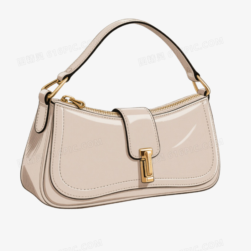 手绘插画风格手提包免抠元素