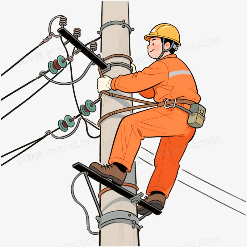 卡通手绘维修工免抠元素