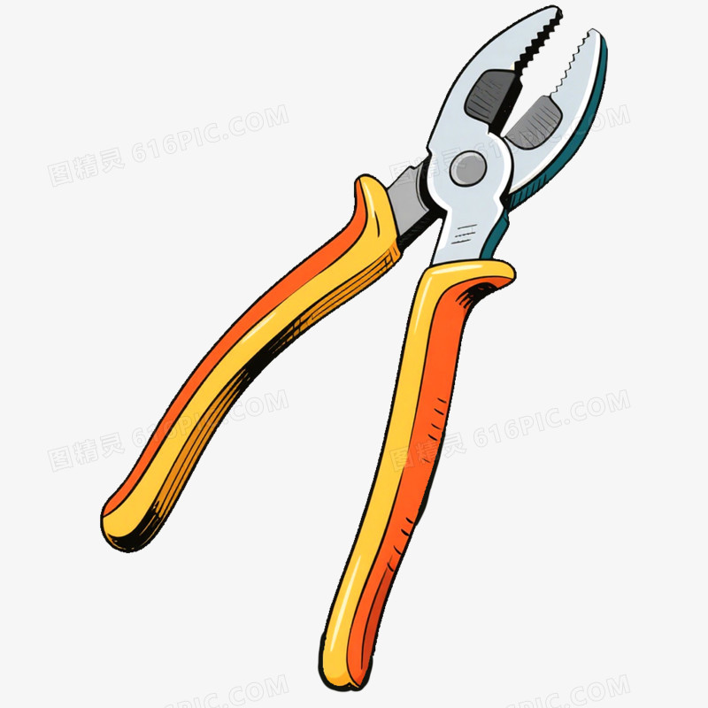 卡通手绘维修工具箱免抠元素