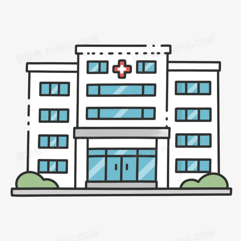 医院建筑大厦免抠元素