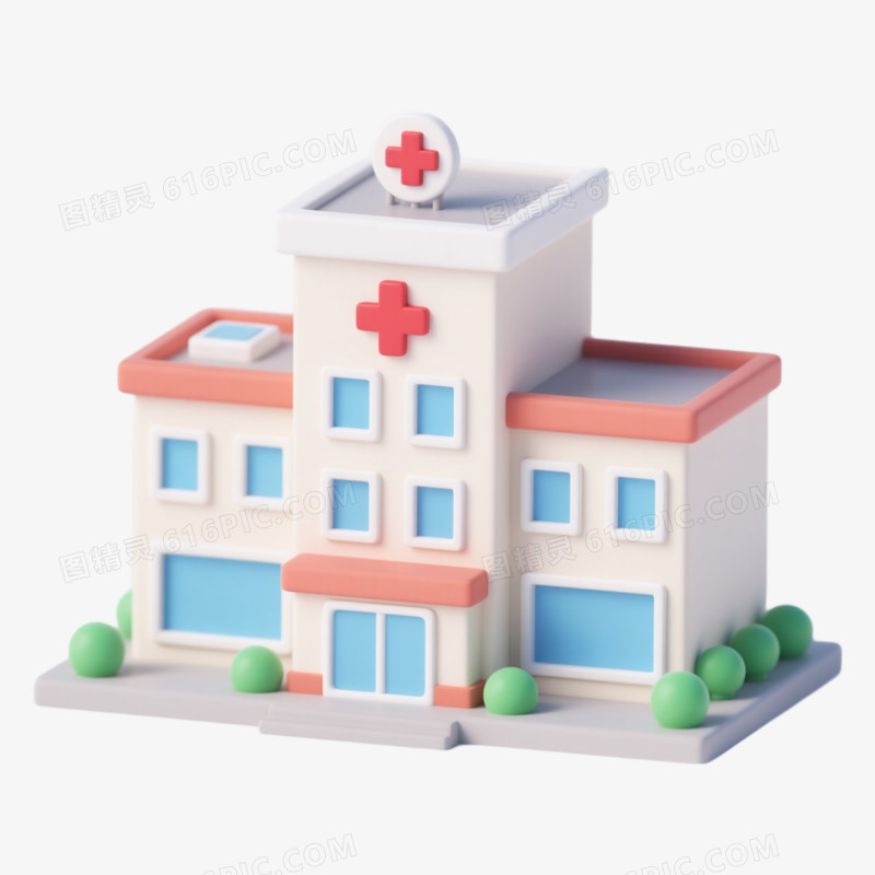 医院建筑大厦免抠元素