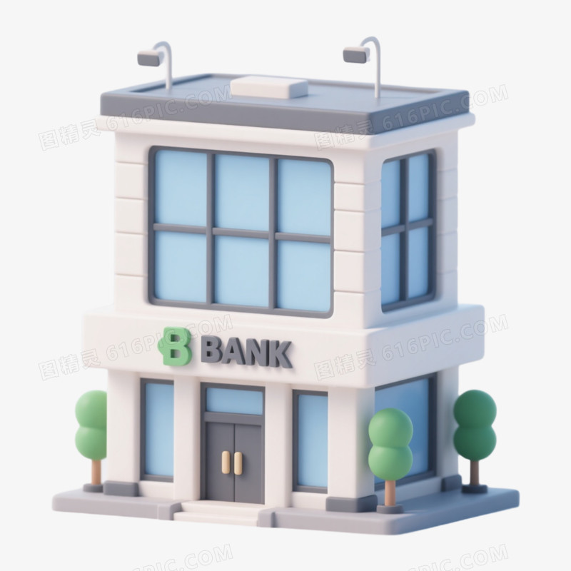 银行建筑大厦免抠元素