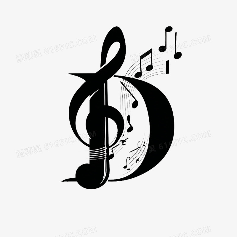 卡通手绘创意字母D免抠元素