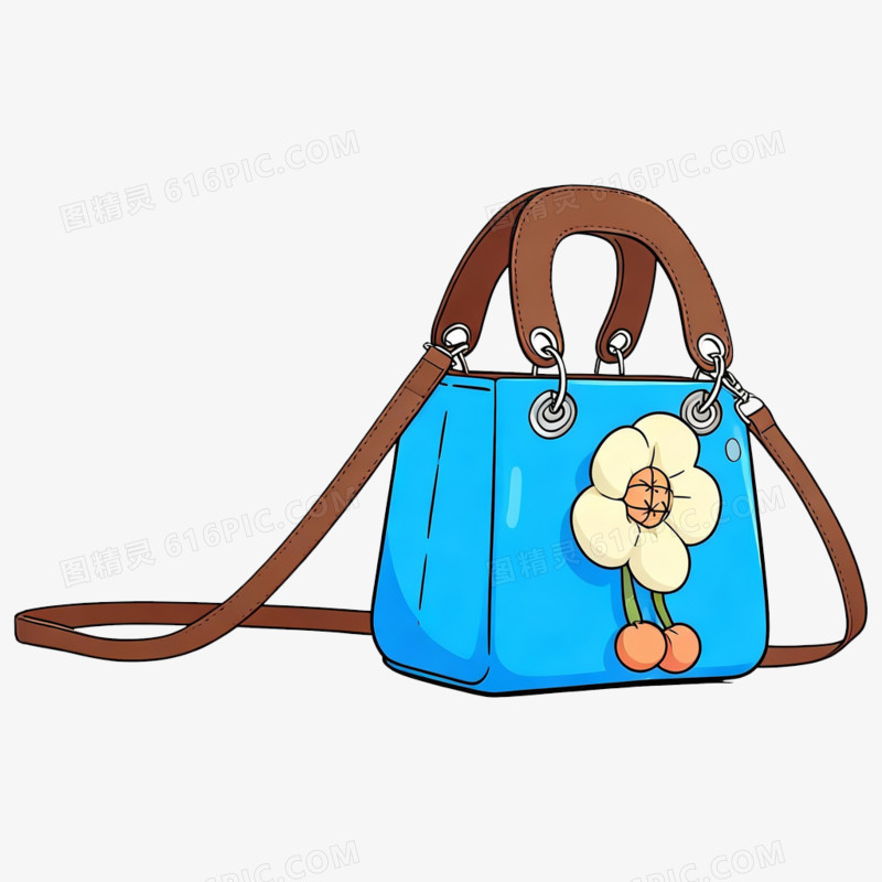 卡通手绘女士包包免抠素材