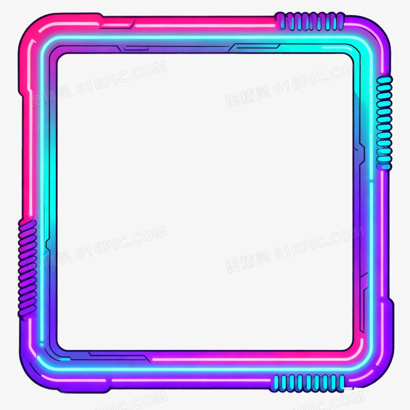 赛博朋克风格边框免抠元素