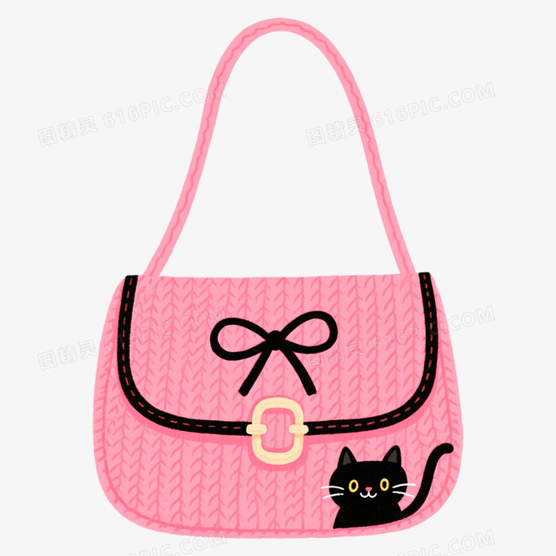 卡通手绘女士包包免抠素材
