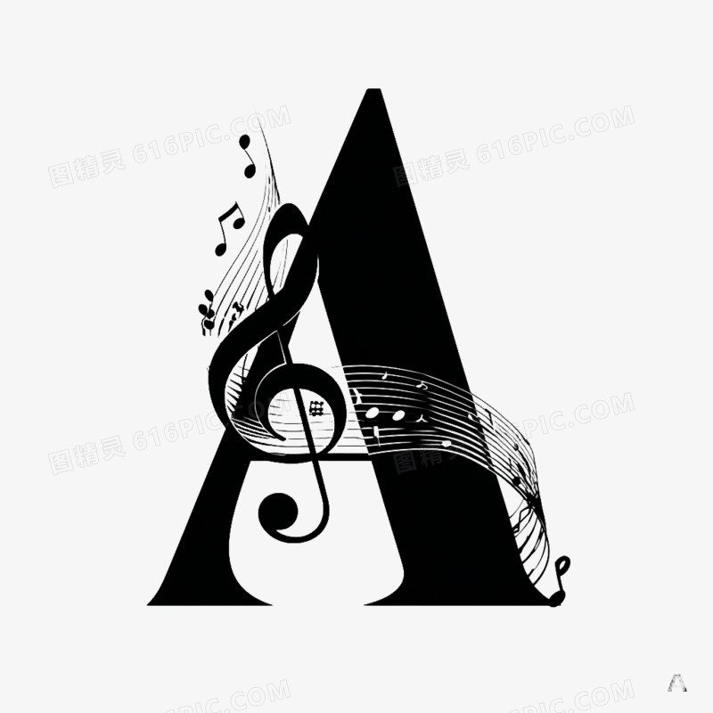 卡通手绘创意字母A免抠元素