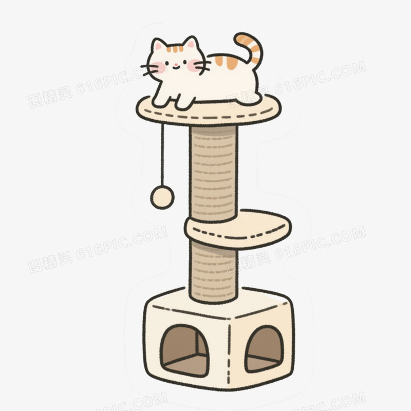 宠物用品猫爬架免抠元素