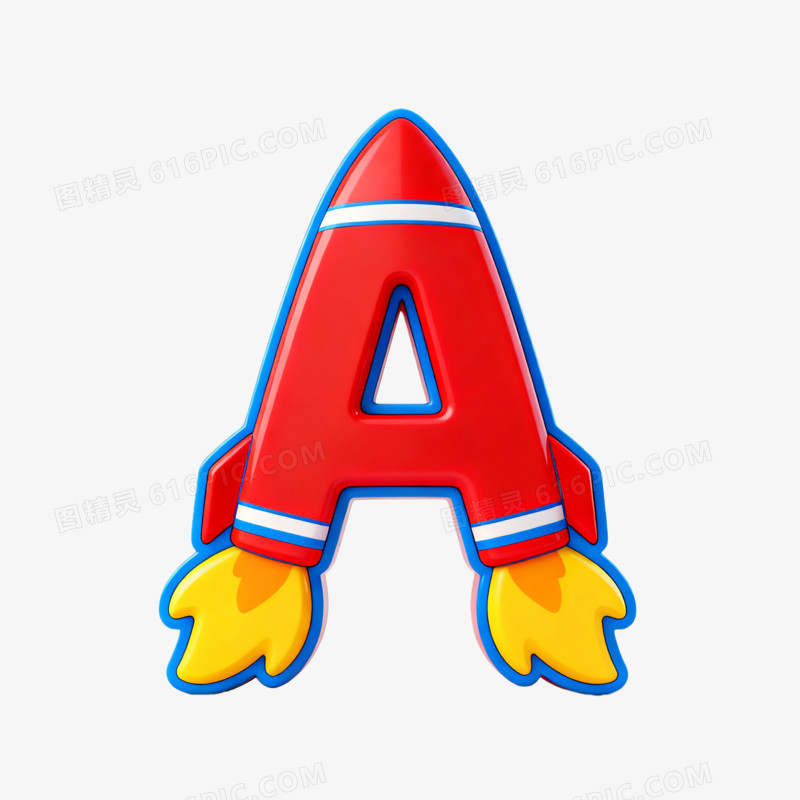 创意字母A免抠元素