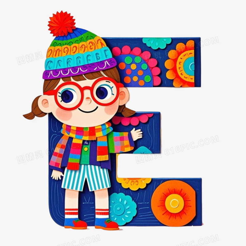 创意英文字母E设计艺术字