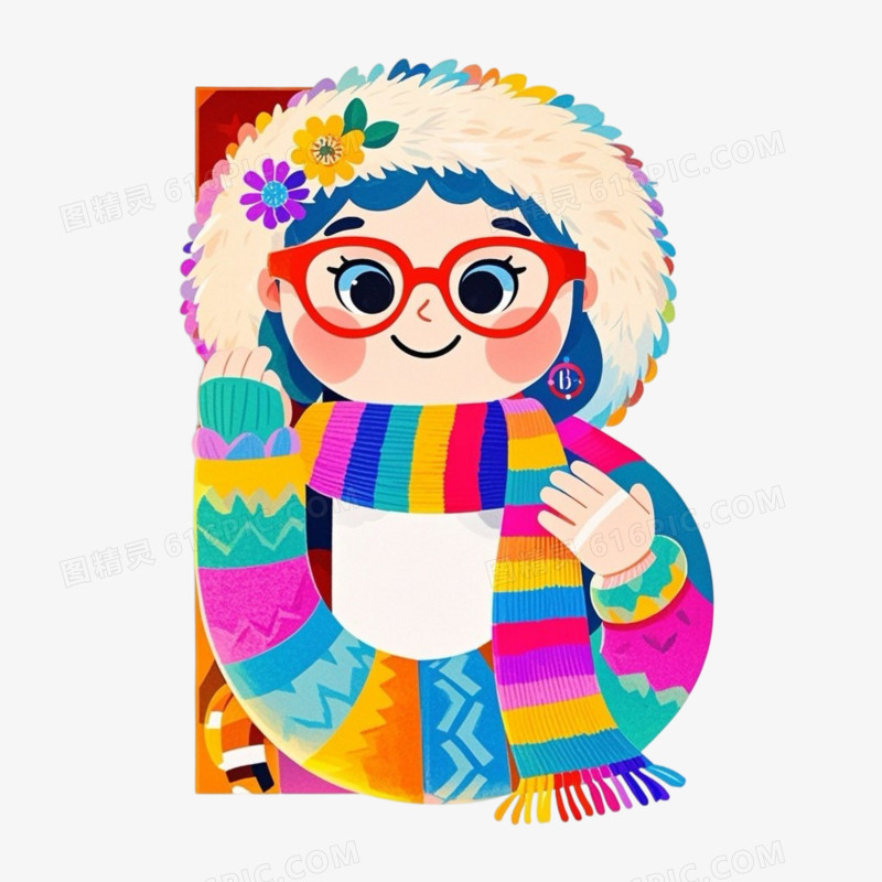 创意英文字母B设计艺术字