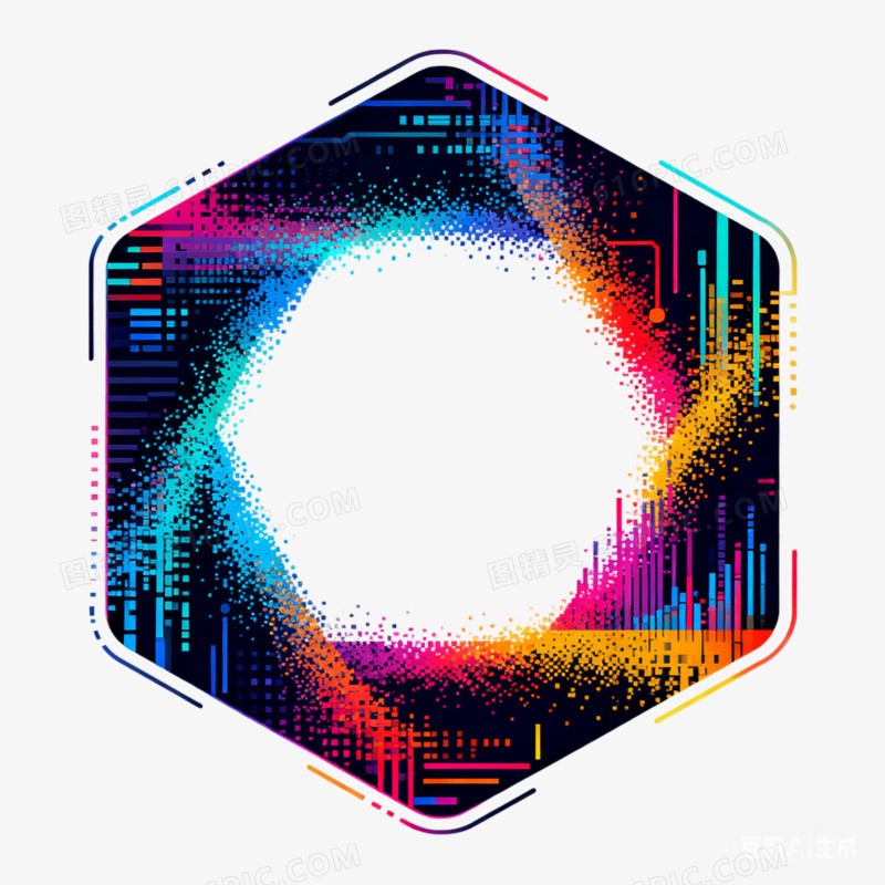 赛博朋克风边框免抠元素