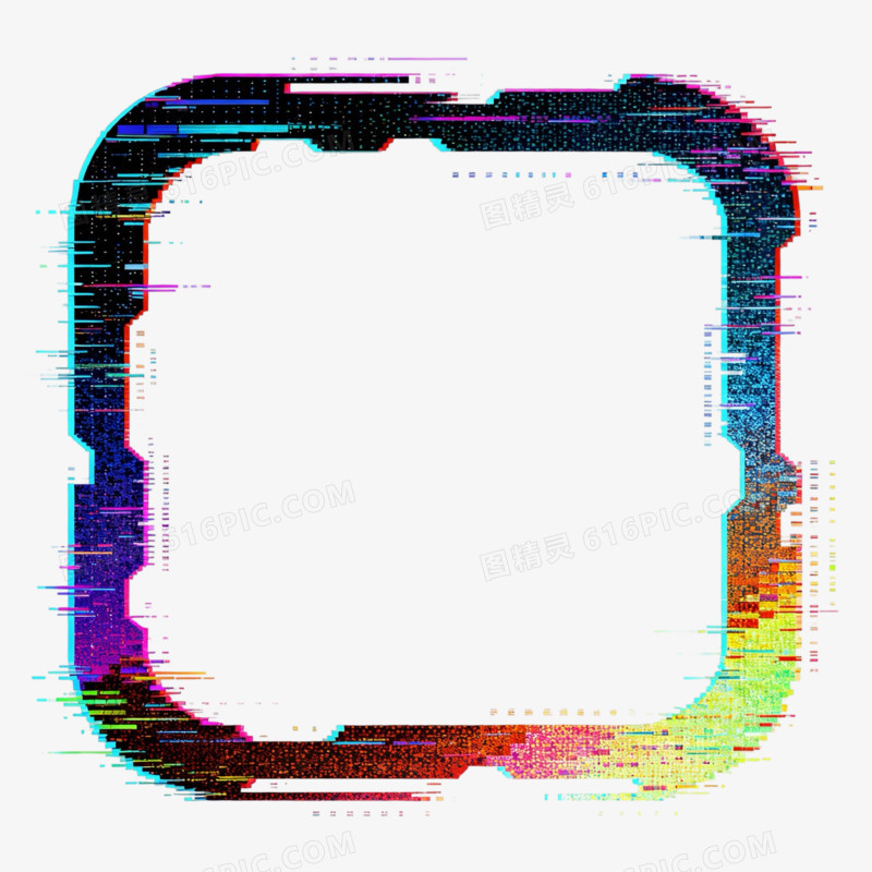 赛博朋克风边框免抠元素