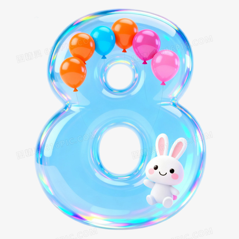 创意数字8免抠元素