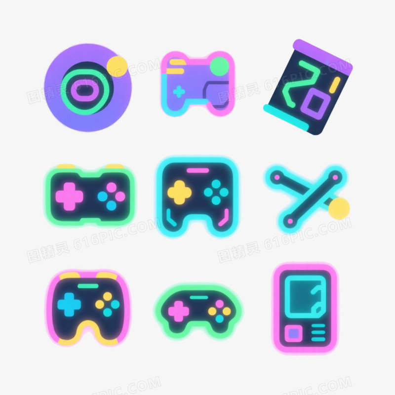 赛博朋克风游戏装饰元素