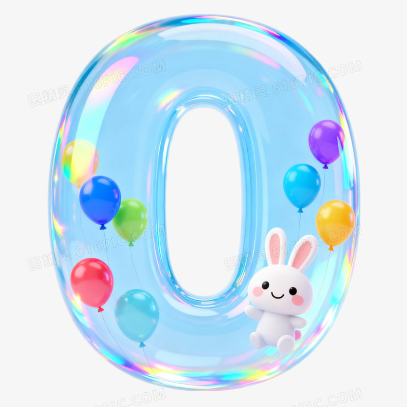 创意数字0免抠元素