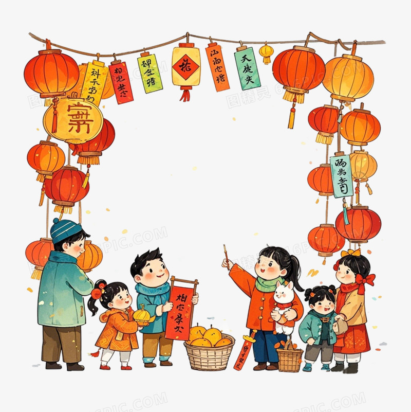 中国传统节日元宵节免抠元素