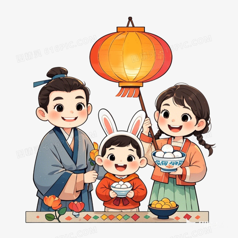 中国传统节日元宵节免抠元素