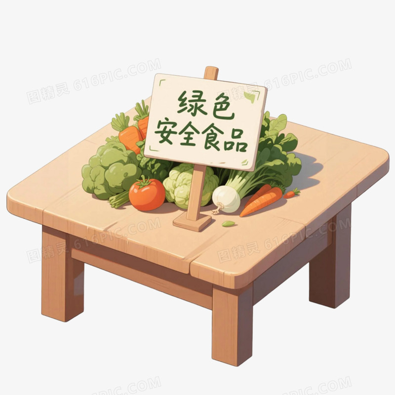 卡通插画风食品安全免抠元素