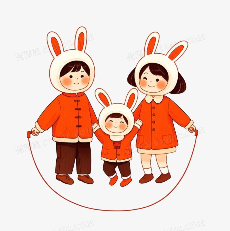 彩色卡通中国元宵节免抠元素