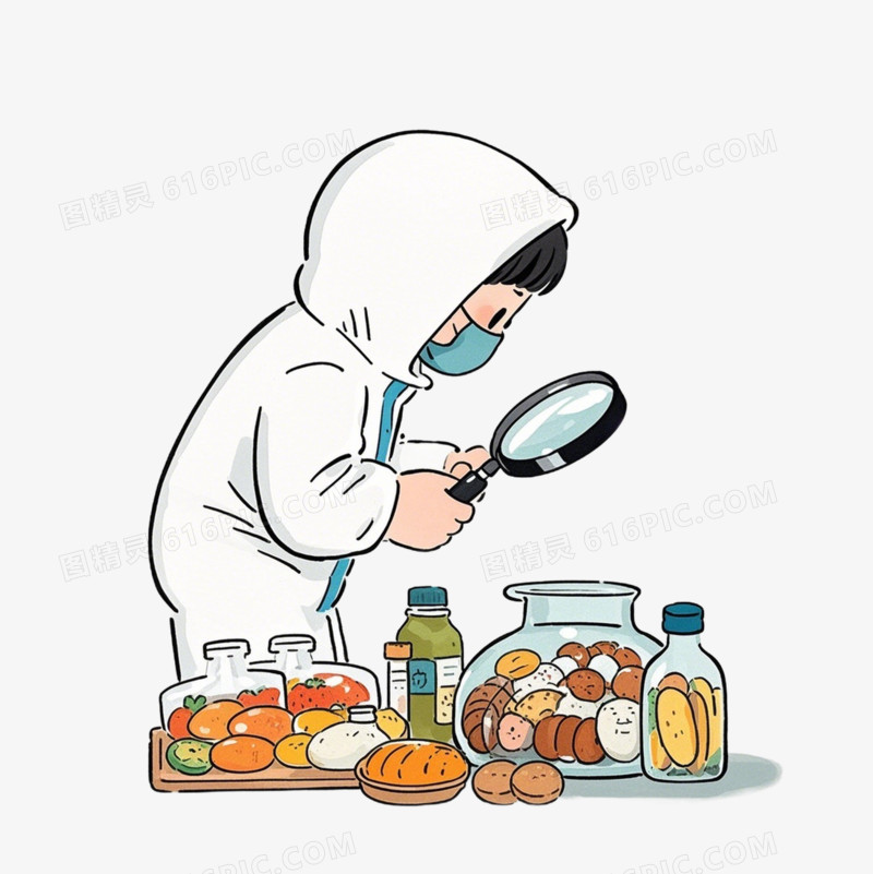 食品安全放大镜检测免抠元素