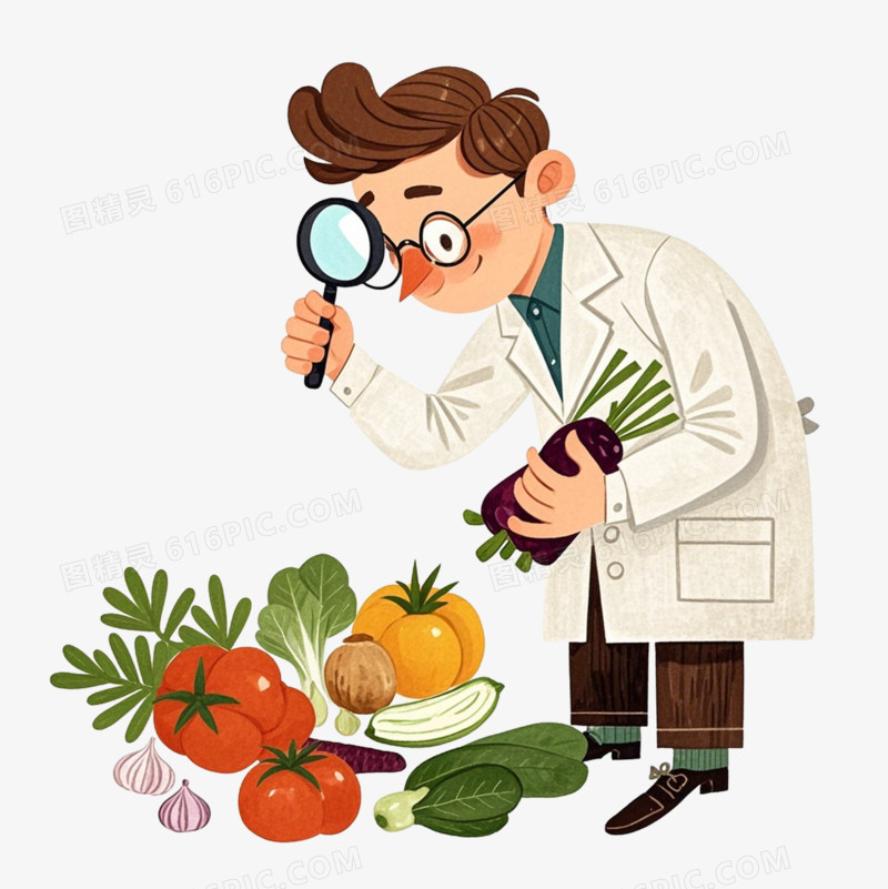 食品安全放大镜检测免抠元素