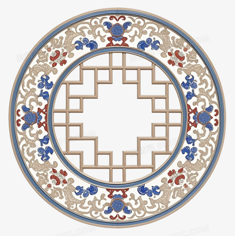 中国风传统古典窗户免抠元素