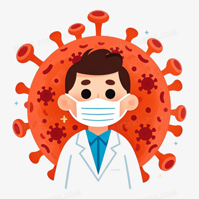 冬季防流感医生戴口罩免抠元素