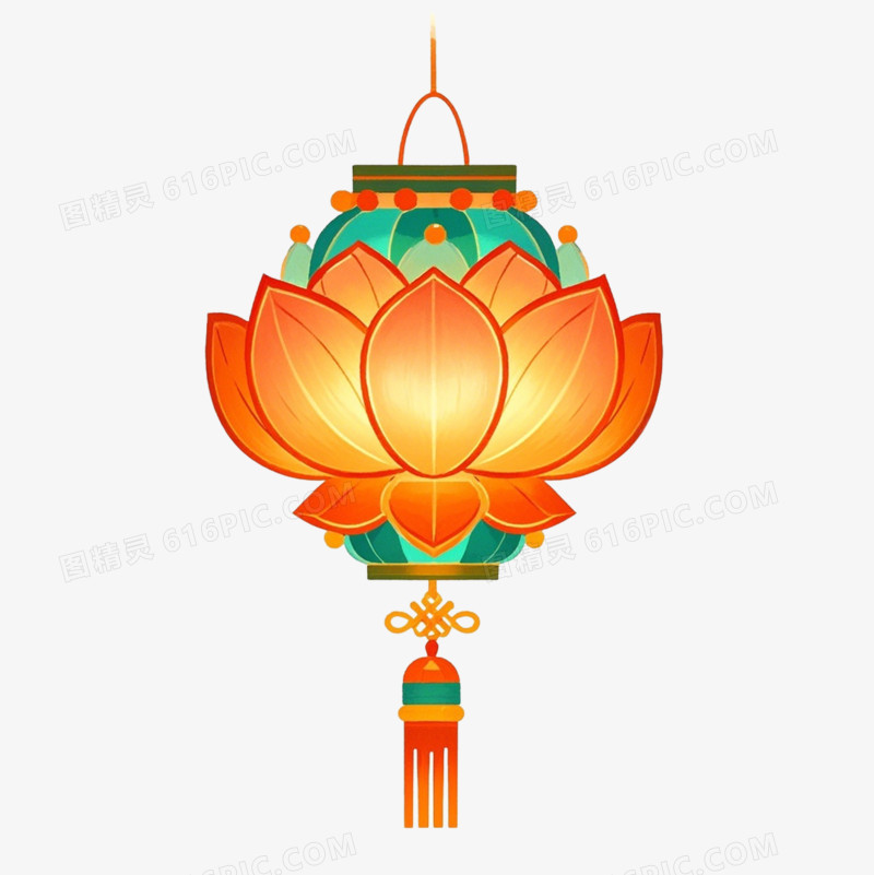 彩色卡通中国元宵节免抠元素