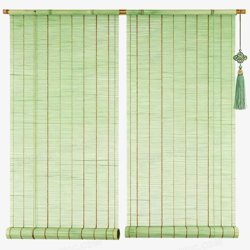 手绘插画古风帷幔帘子竹帘免抠元素