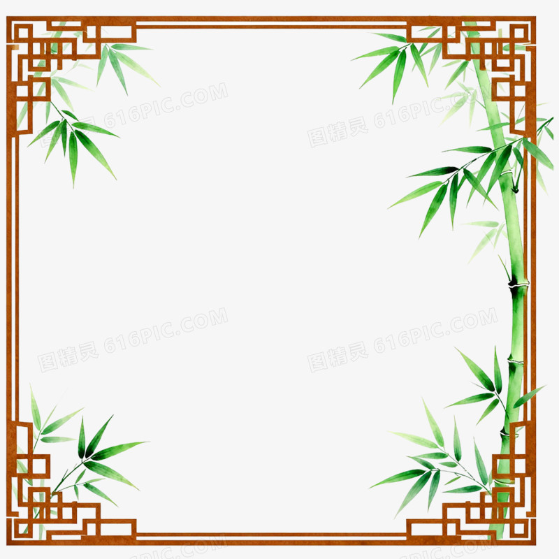 手绘插画国风中式边框免抠元素