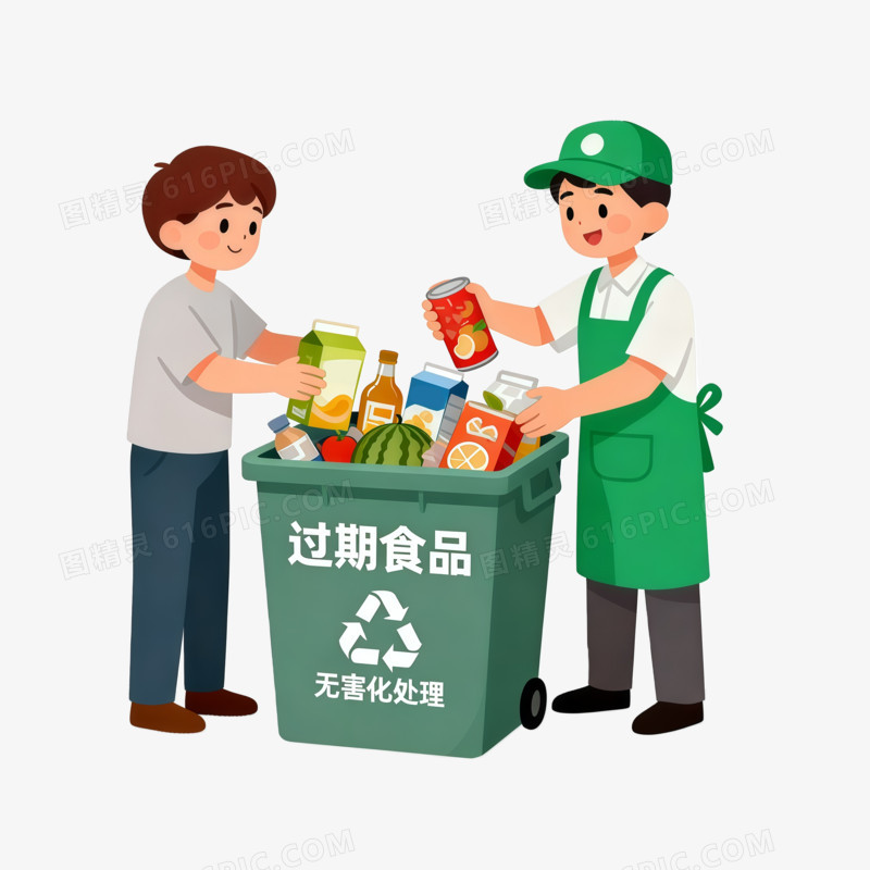 过期食品销毁的处理ai免抠元素