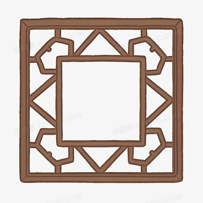 中式复古边框ai免抠元素