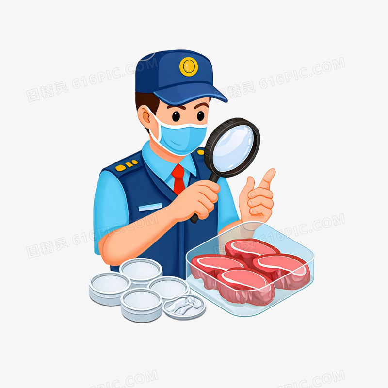 食品安全卫生检疫检ai免抠元素