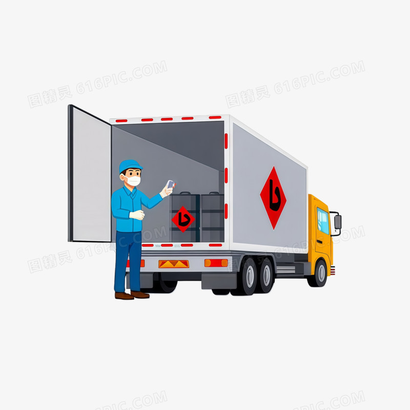 报废食品物流车ai免抠元素