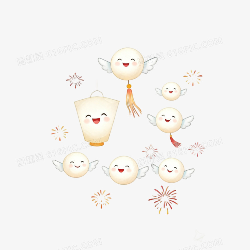 汤圆插画插图ai免抠元素