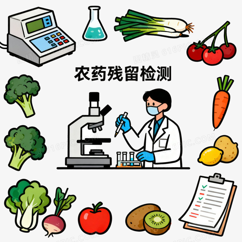食物食材农药残留ai免抠元素