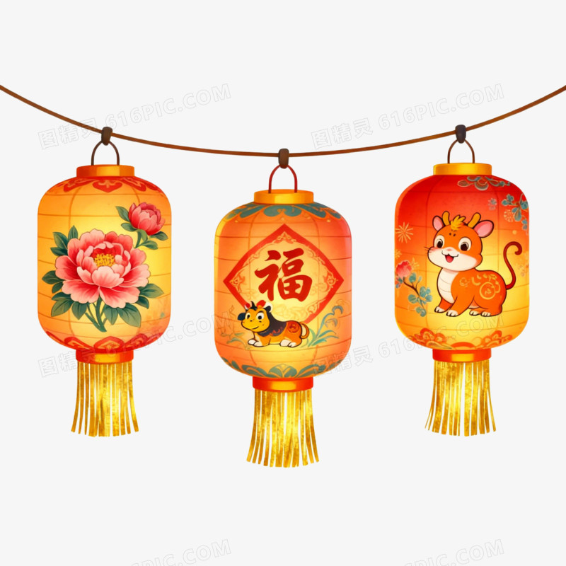 花灯赏灯ai免抠元素