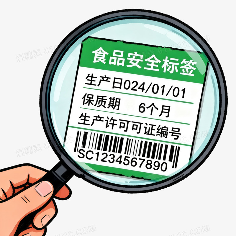 食品安全标签ai免抠元素