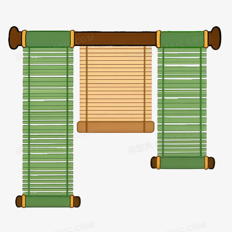 中式木质穿窗花ai免抠元素