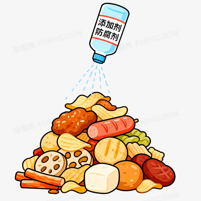 卡通手绘食品安全免抠元素