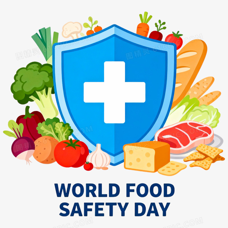卡通手绘食品安全免抠元素