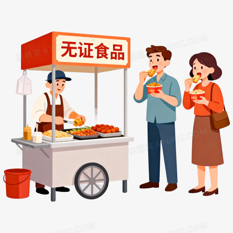 卡通手绘食品安全免抠元素